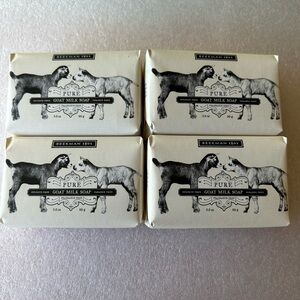 Beekman 1802 PURE GOAT MILK 3.5 oz. Goat Milk Soap (LOT OF 4) / FRAGRANCE FREE